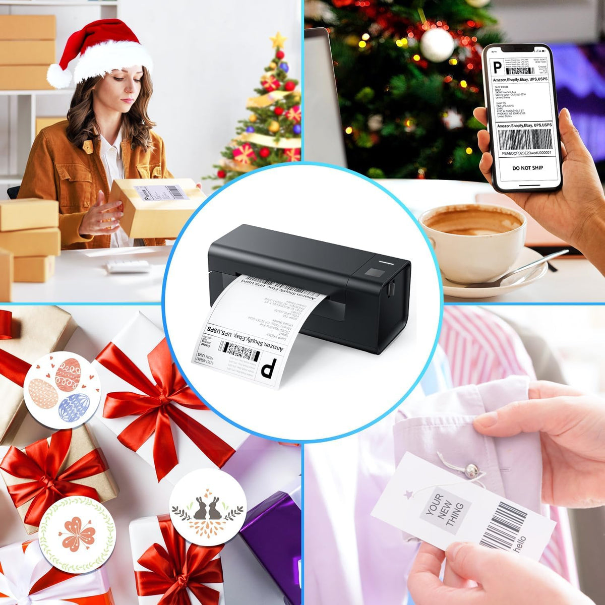 BRONTIX 4x6 Inch Bluetooth Thermal Label Printer Machine | Printer Machine & Thermal Printer | Label Printer Machine for Shipping