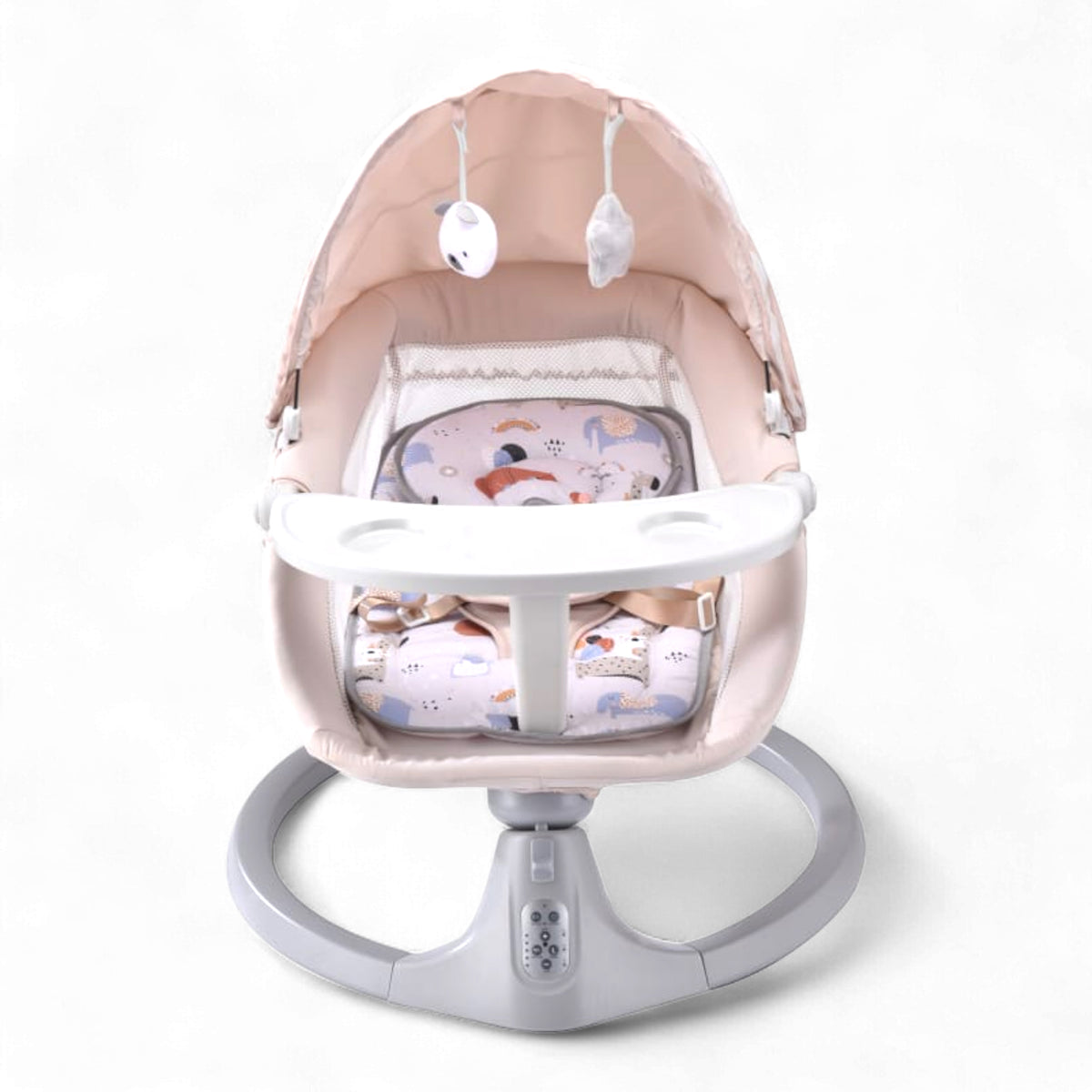 BRONTIX Automatic Cradle for Baby Rocker Beige | 0 to 12 Months | Swing for New Born Baby | Automatic Swing Cradle for Infants