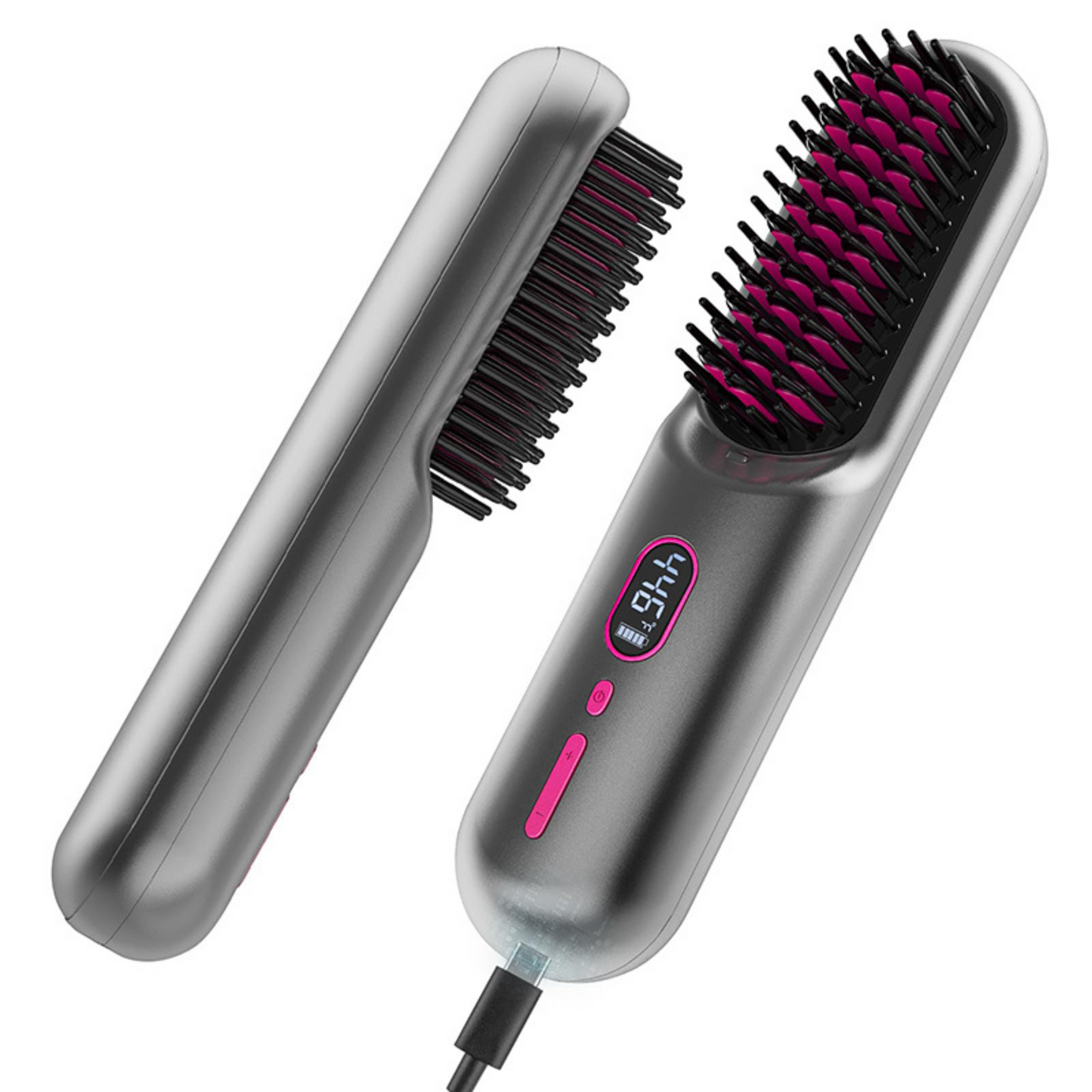 Cordless Hair Straightener Brush  – Portable Negative Ion Hair Styler