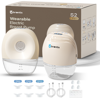 BRONTIX S2 Double breast pump electrical with 3 Modes and12 Speed Levels wearable breast pump Electric for Feeding Mothers | Automatic