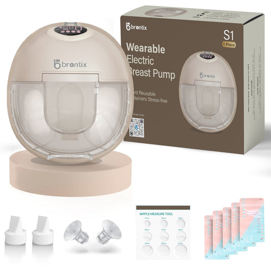 BRONTIX S1 Wearable Breast Pump Electrical | Hands Free Electric Breastfeeding Pump | 4 Modes & 9 Speed Levels | Electric Breast Pump for Feeding Mothers | Automatic