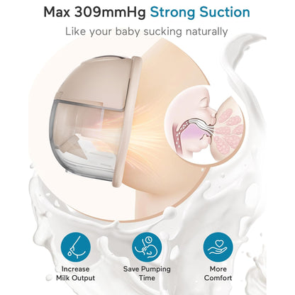 BRONTIX S1 Wearable Breast Pump Electrical | Hands Free Electric Breastfeeding Pump | 4 Modes & 9 Speed Levels | Electric Breast Pump for Feeding Mothers | Automatic