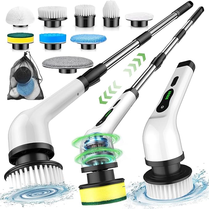 BRONTIX 9 in 1 Cordless Electric Spin mop Floor Cleaning Machine