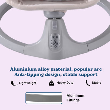 BRONTIX Automatic Cradle for Baby Rocker Beige | 0 to 12 Months | Swing for New Born Baby | Automatic Swing Cradle for Infants