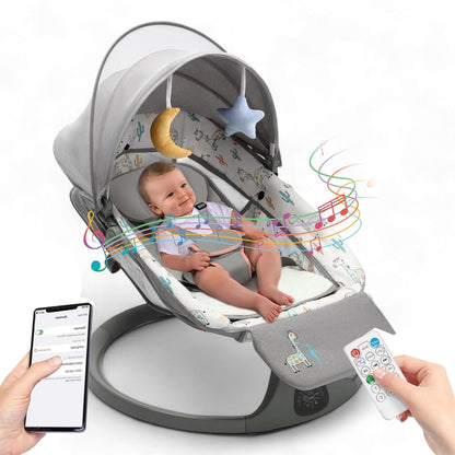 BRONTIX Baby Rocker & Automatic Cradle – Electric Swing for Baby 0-2 Years