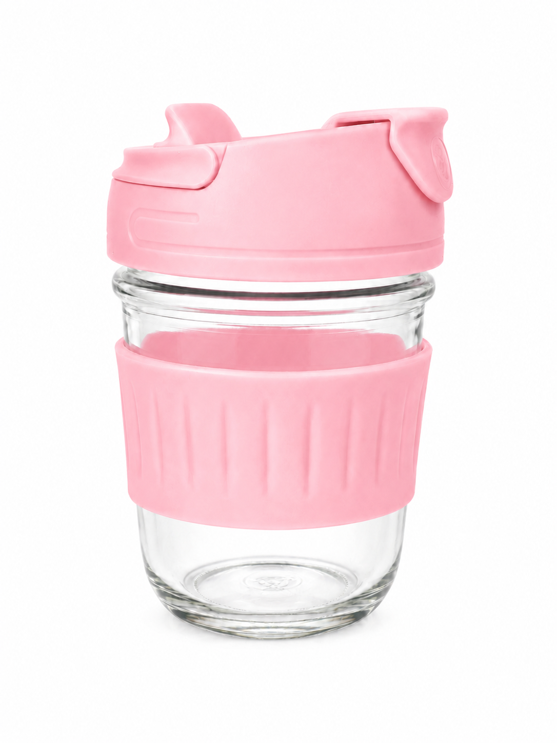Softies Kids Glass Sipper Bottle – Straw Cup with Protective Silicone Sleeve, Pink And Four More Colors
