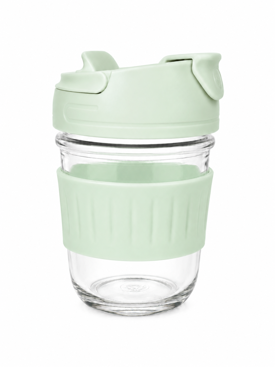 Softies Kids Glass Sipper Bottle – Straw Cup with Protective Silicone Sleeve, Light Green And Four More Colors