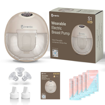 BRONTIX S1 Wearable Breast Pump Electrical | Hands Free Electric Breastfeeding Pump | 4 Modes & 9 Speed Levels | Electric Breast Pump for Feeding Mothers | Automatic