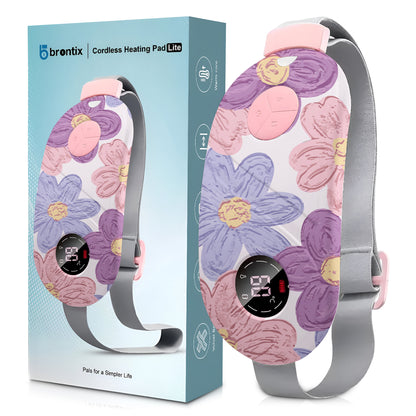 BRONTIX Period Cramp Relief Massager for Women Massage Modes Electric Periods Cramp Massager Perfect Gifts for Woman(Pastel bloom)