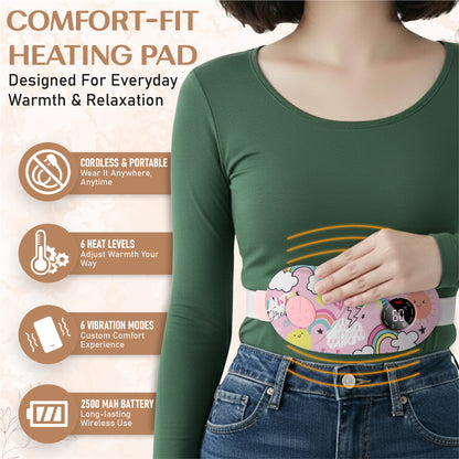 BRONTIX Period Cramp Relief Massager for Women Massage Modes Electric Periods Cramp Massager Perfect Gifts for Woman(Love cloud)