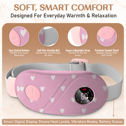 BRONTIX Period Cramp Relief Massager for Women Massage Modes Electric Periods Cramp Massager Perfect Gifts for Woman(Candy Hearts)