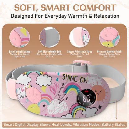 BRONTIX Period Cramp Relief Massager for Women Massage Modes Electric Periods Cramp Massager Perfect Gifts for Woman(Love cloud)