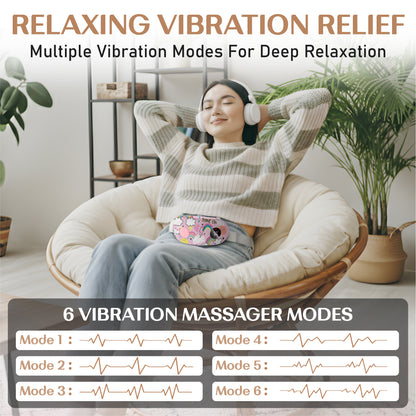 BRONTIX Period Cramp Relief Massager for Women Massage Modes Electric Periods Cramp Massager Perfect Gifts for Woman(Love cloud)