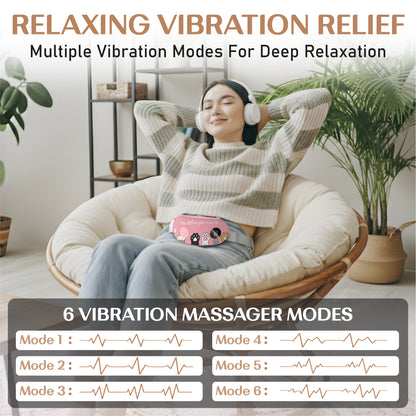 BRONTIX Period Cramp Relief Massager for Women Massage Modes Electric Periods Cramp Massager Perfect Gifts for Woman(Playful Paws)