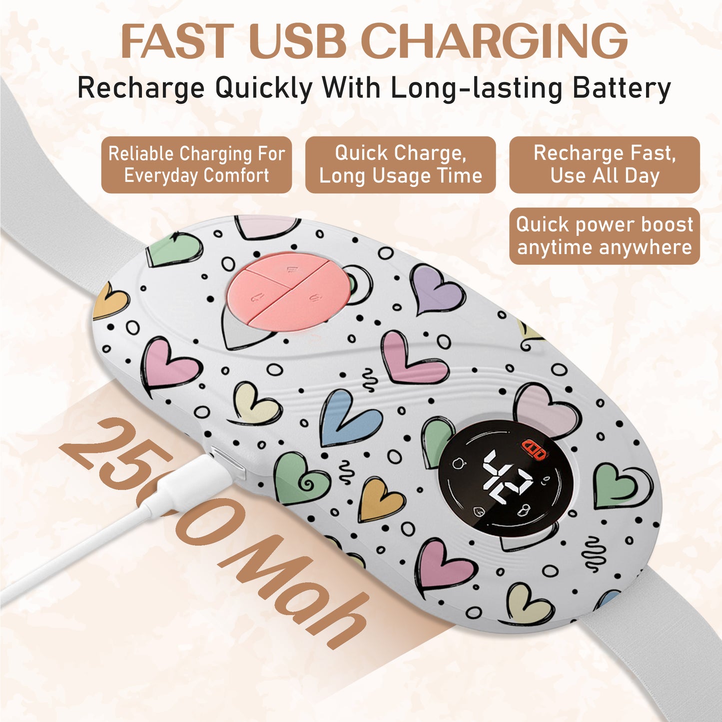 BRONTIX Period Cramp Relief Massager for Women Massage Modes Electric Periods Cramp Massager Perfect Gifts for Woman(Magic skies)