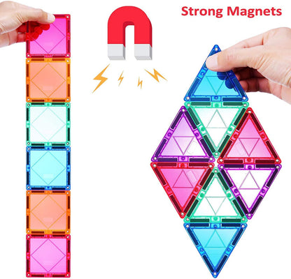 Magnetic Tiles for Kids - 60 Pcs